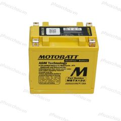 Ắc quy xe moto phân khối lớn MOTOBATT MBTX12U 12V - 14AH, thương hiệu của Mỹ, dùng cho xe BMW, HONDA, KAWASAKI, KTM, YAMAHA, SUZUKI, TRIUMPH