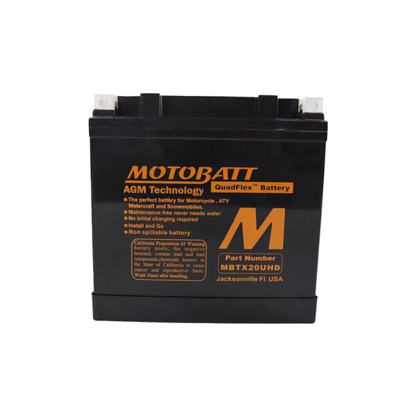 Ắc quy xe moto phân khối lớn MOTOBATT MBTX20UHD 12V - 22AH, thương hiệu Mỹ, dùng cho xe HARLEY-DAVIDSON