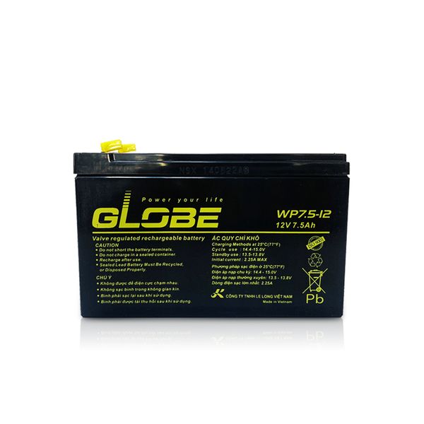 Bình Ắc Quy Cho UPS GLOBE WP7.5-12 Khô 12V - 7.5AH