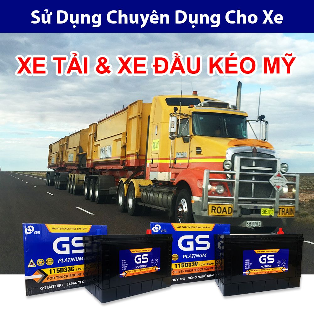 Ắc Quy GS MF 115D33C 115D33V (12V-100AH)