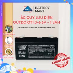 Ắc quy lưu điện OUTDO OT1.3-6 6V - 1.3AH dùng cho cân điện tử, đồ chơi trẻ em