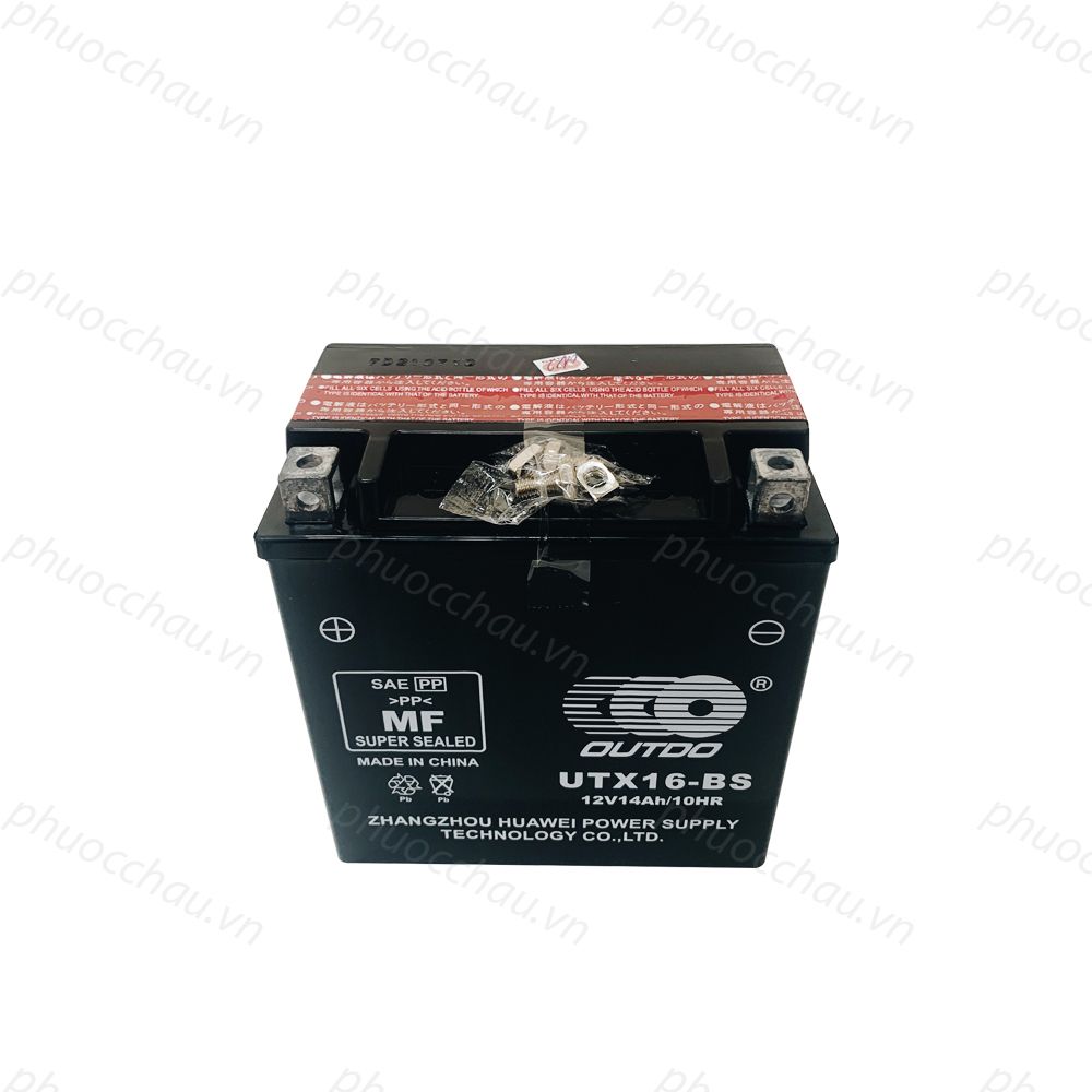 Bình ắc quy xe moto OUTDO UTX16-BS (12V - 14AH)