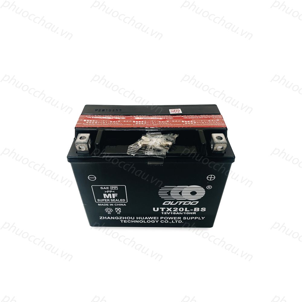 Ắc Quy Xe MOTO PHÂN KHỐI LỚN OUTDO UTX20L-BS (12V-18AH) - Bình Ắc Quy 12V