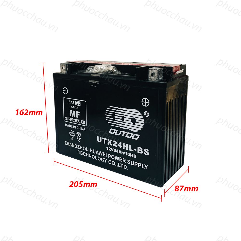 Bình Ắc Quy Xe Moto Phân Khối Lớn OUTDO UTX24HL-BS (12V - 21AH)