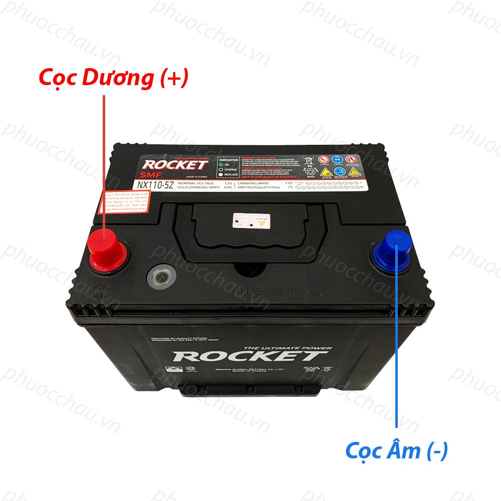 Ắc Quy ROCKET SMF NX110-5Z (12V-75Ah)