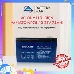 Bình Ắc Quy Khô YAMATO NP7.5-12 12V - 7.5AH Cho Xe Đạp Điện, UPS, Loa Kéo, Bình Phun Thuốc Sâu, Cửa Cuốn