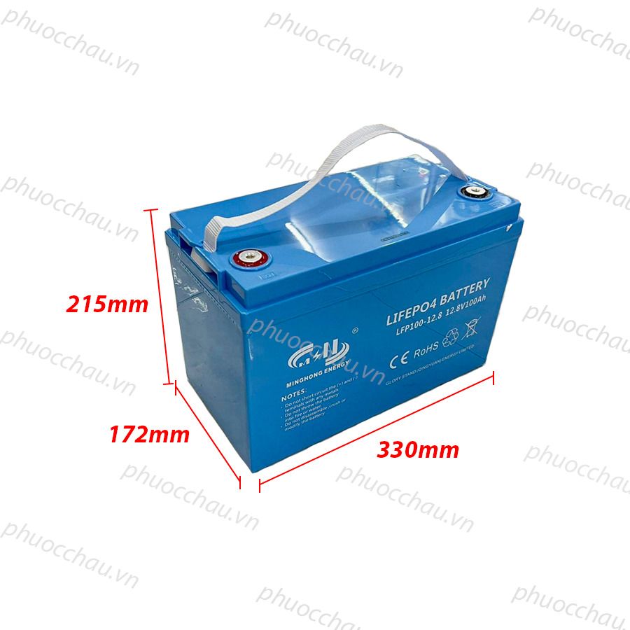 Pin Sắt LifePO4, Pin Lithium MSN LFP100-12.8 12.8V-100Ah, dùng cho Năng Lượng Mặt Trời