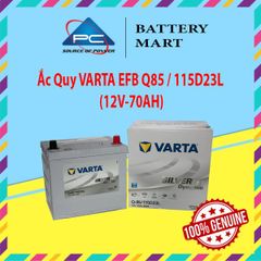 Ắc Quy Varta EFB Q85/95D23L 12V-65Ah, Ắc quy Varta EFB Q-85/115D23L 12V-70Ah màu bạc dùng cho xe Mazda, Subaru