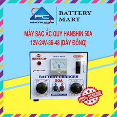 Máy Sạc Ắc Quy HanShin Tăng Giảm 50A (12V, 24V, 36V, 48V, Dây Nhôm & Dây Đồng)