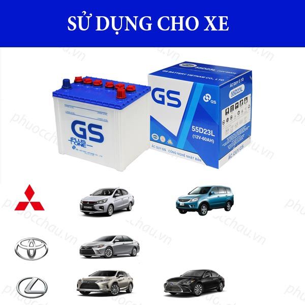 Ắc Quy GS 55D23L (12V-60AH)