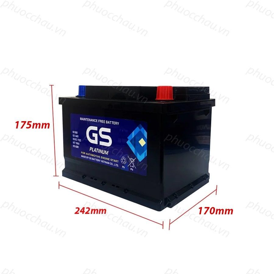 Ắc Quy GS MF DIN60L-LBN (12V-60AH)