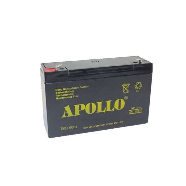 Ắc Quy Apollo NP10-6  6V-10AH, dùng cho xe điện trẻ em ,cân điện tử, quạt sạc