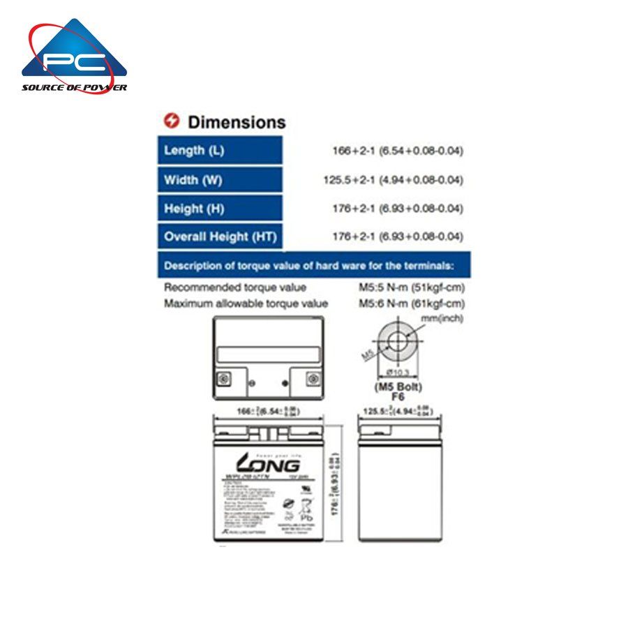 Ắc Quy LONG WPL28-12TN (12V-28AH)