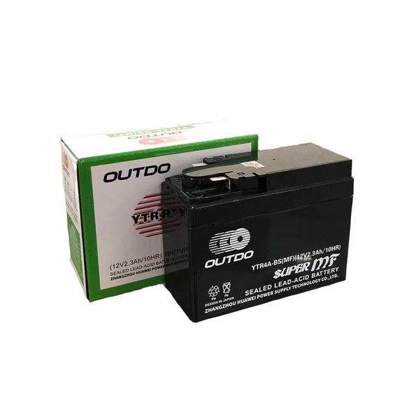 Ắc Quy OUTDO YTR4A-BS (12V-2.3AH) cho xe Honda CL 50, ắc quy cho xe máy nội địa nhật