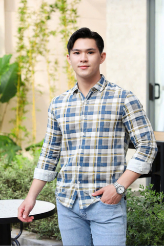 ÁO SƠ MI NAM TAY DÀI CARO T003703