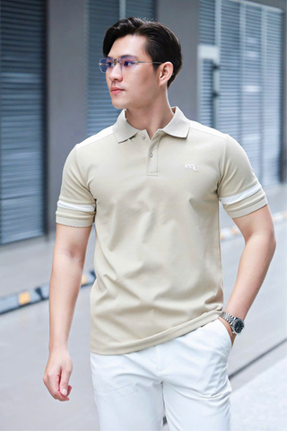 ÁO THUN POLO PHỐI VAI KEM VH003879