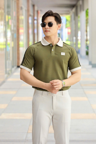 ÁO THUN POLO SO COOL XANH RÊU VH003866