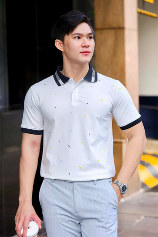 ÁO THUN POLO INFULL TRẮNG VH003877