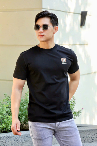 ÁO THUN CỔ TRÒN ĐEN BRANE VH003864