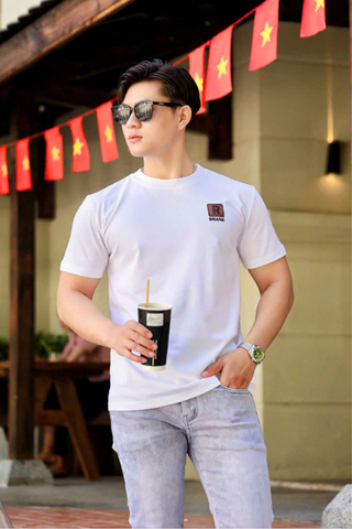 ÁO THUN CỔ TRÒN TRẮNG BRANE VH003864