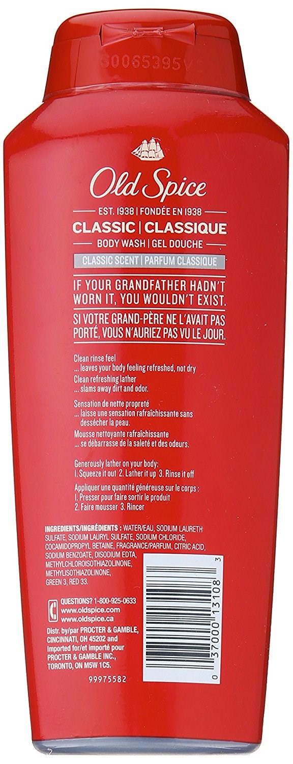 Kết quả hình ảnh cho Sữa tắm nam cao cấp Old Spice Classic Body Wash của Mỹ loại 532ml