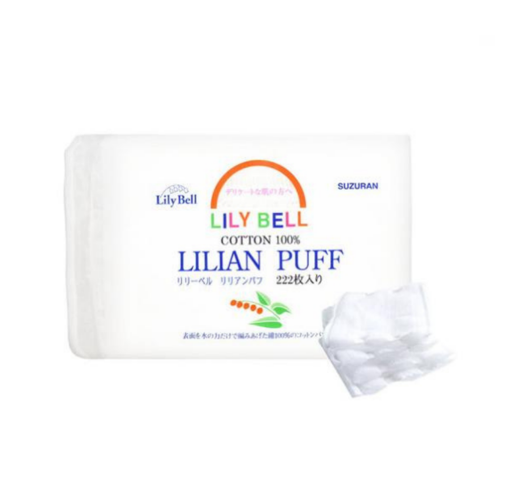 Bông Tẩy Trang Lily Bell 222M, Dai, mềm thấm hút tốt 100% cotton