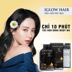 Dầu Gội Phủ Bạc Iglow Hair White Hair Cover 3 In 1 Black Coverage 15ml