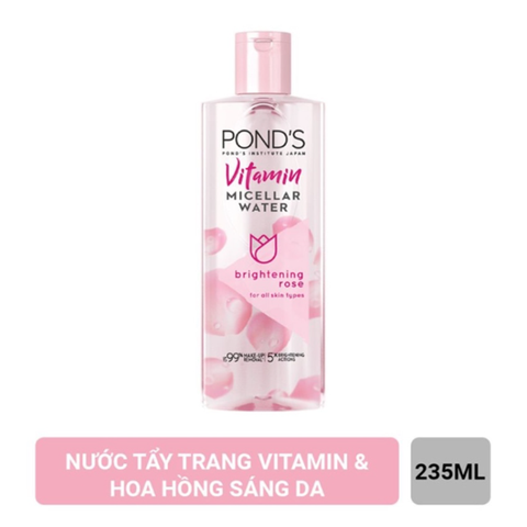 Tẩy Trang Pond's 235ml Vitamin Micellar Water Brightening Rose