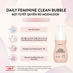 Dung Dịch Vệ Sinh Moonlook Daily Feminine Clean Bubble Hàn Quốc 150ml