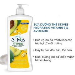 Sữa dưỡng thể ST.Ives Hydrating Vitamin E & Avocado Body Lotion