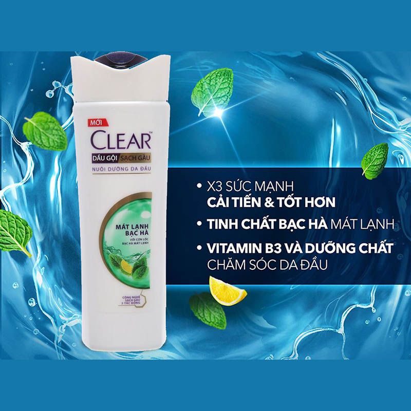 Dầu Gội Clear Bạc Hà (Trắng)