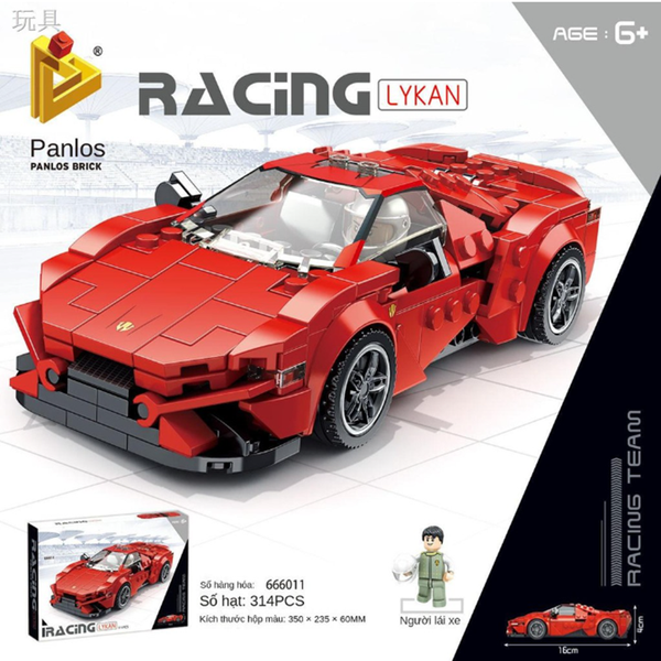 Đồ chơi lắp ráp lego xe đua Racing Car Ferrari Panlos 666011