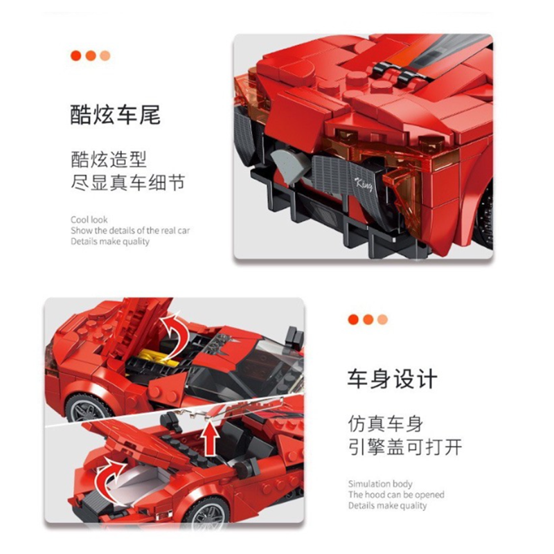 Đồ chơi lắp ráp lego xe đua Racing Car Ferrari Panlos 666011