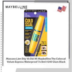 Mascara Maybeline Vàng Colo Ssal 8ml 240, dưỡng dài mi, cong không lem, không thấm nước