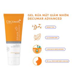 Gel Rửa Mặt Decumar Dành cho da mụn, Làm sạch nhẹ nhàng, giảm bóng nhờn và duy trì độ ẩm cho da