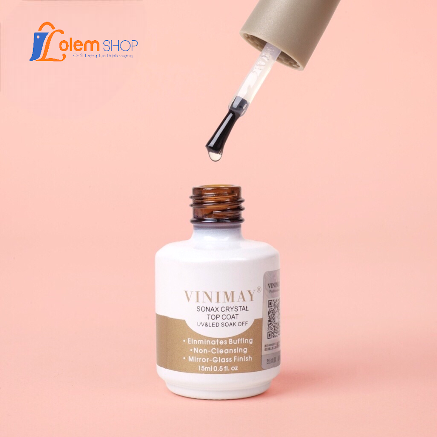 [Chính Hãng] Top Gel Kim Cương Vinimay 15ml Trắng, chống nước và giữ mới lớp sơn hơn 35 ngày