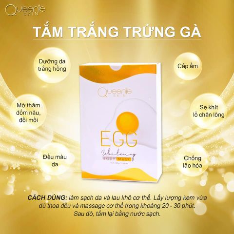 Tắm Trắng Body Trứng Vàng Egg Queenie Skin 180g