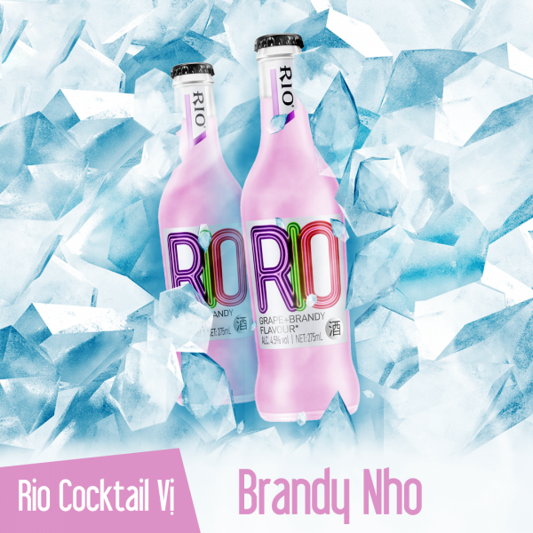 Rượu Rio Cocktail 275ml Grape + Brandy Tím