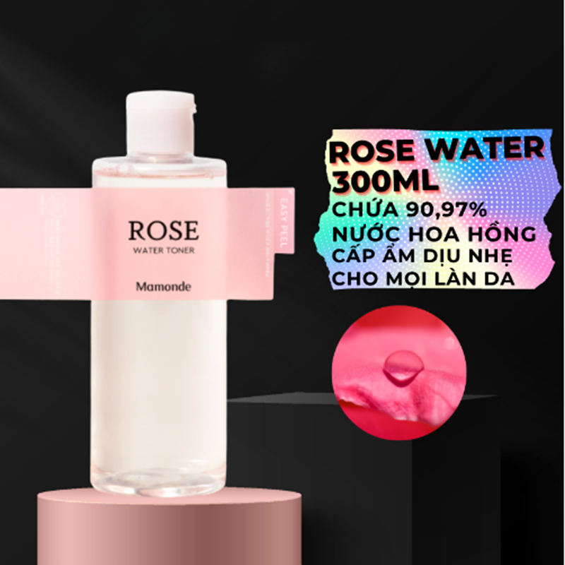 Nước Hoa Hồng Mamonde Rose Water, Dưỡng ẩm và làm mịn da