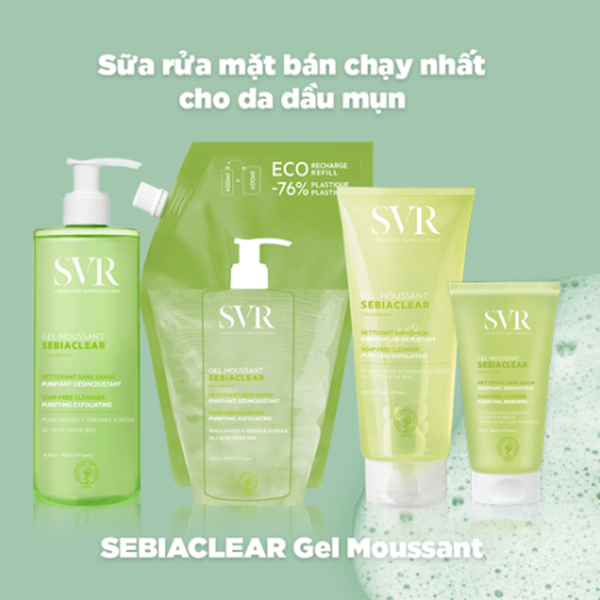 Gel Rửa Mặt Svr Sebiaclear Da Dầu Mụn Nhạy Cảm