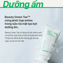 Sữa Rửa Mặt Innisfree 150g Green Tea Hydrating Amino Acid Cleanse Hydrate, giúp da sạch mịn, không gây khô căng.