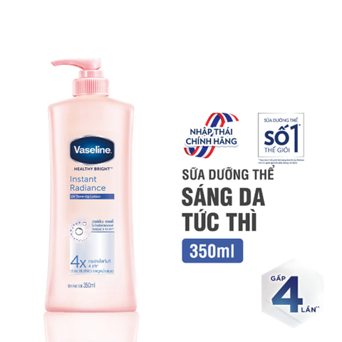 Sữa Dưỡng Thể Vaseline 350ml Healthy Bright Gluta-hya 4x Nâng Tông