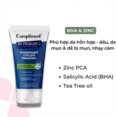 Sữa Rữa Mặt Compliment 200ml, Giảm mụn, hạn chế dầu, cấp ẩm cho da