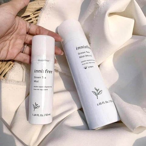 Nước Xịt Khoáng innisfree Green Tea Mist, Giúp làm sạch bụi bẩn, hút nhờn và ngăn ngừa những dấu hiệu làm lão hoá da