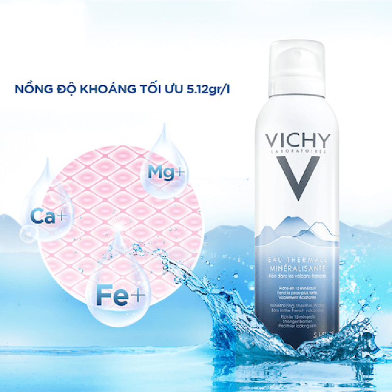 Nước Xịt Khoáng Vichy Eau Thermale, Cấp ẩm và bảo vệ da