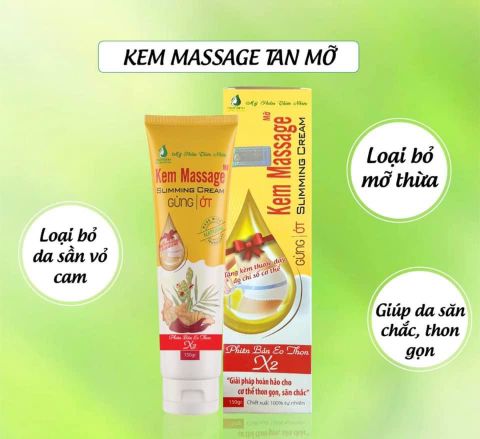 Kem Massage Tan Mỡ Ngân Bình 150g Gừng Ớt
