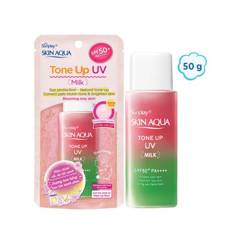 Kem Chống Nắng Sunplay 50g Tone Up Uv Milk Hồng