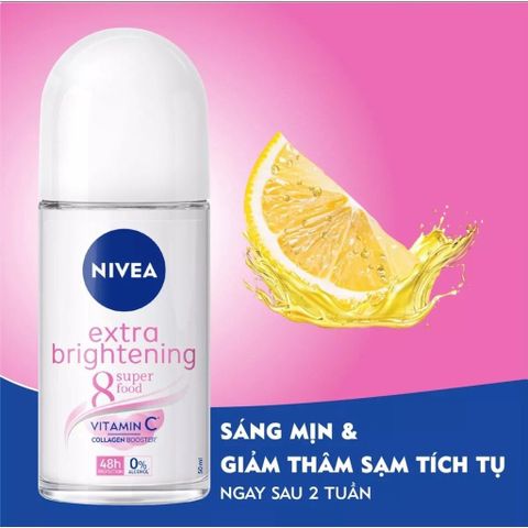 Lăn Khử Mùi Nivea Nữ 50ml, Ngăn mùi suốt 48h cho cơ thể thơm tho và sản khoải