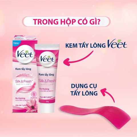 KEM TẨY LÔNG DÀNH CHO DA THƯỜNG VEET SILK & FRESH normal