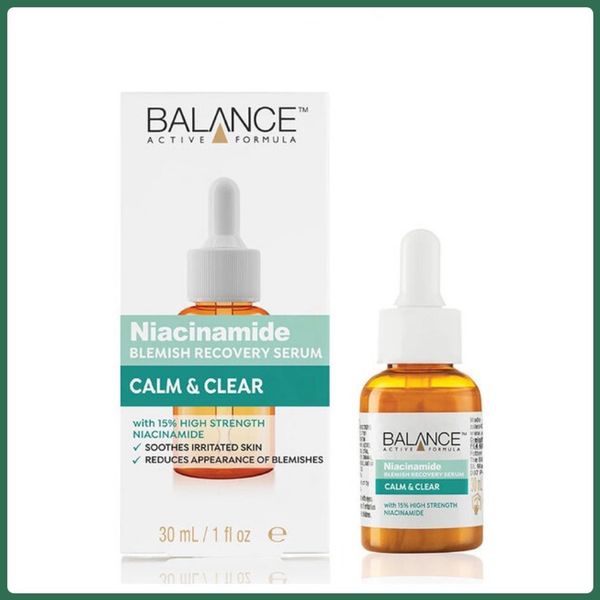 Tinh Chất Dưỡng Ẩm Balance Active Formula Niacinamide Blemish Recovery Serum Calm & Clear 30ml